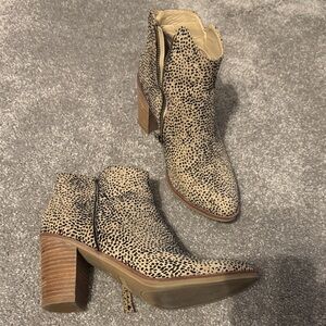 MIA Tan and Black Ankle Booties